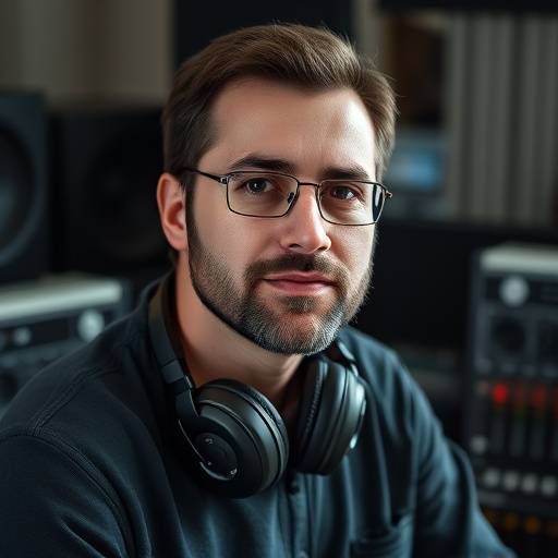 Foto ritratto di Luca Bianchi, tecnico audio e editor di Onda Sonora Studio.